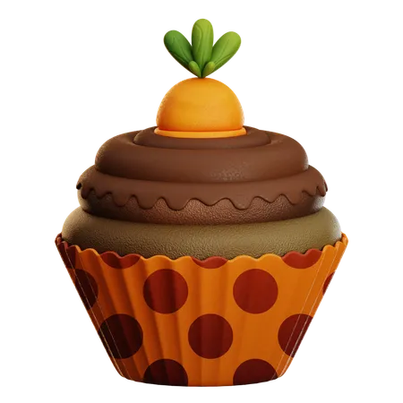 CARROT CUPCAKE  3D Icon