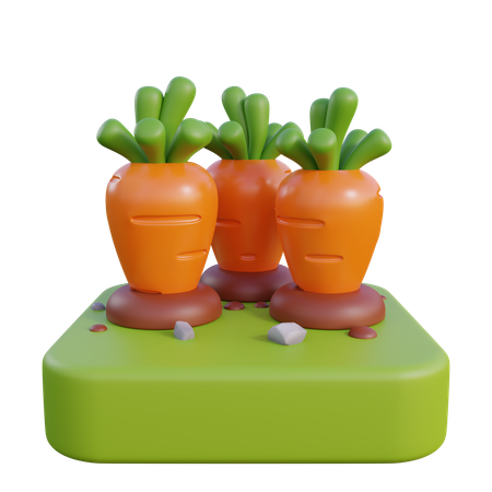 Carrot farm  3D Icon