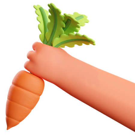 Carrot farming  3D Illustration
