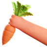 carrot farming emoji 3d
