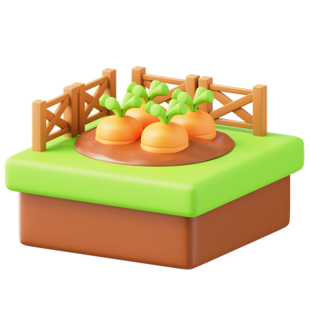 Carrot Farming  3D Icon