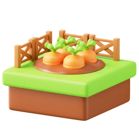 Carrot Farming  3D Icon