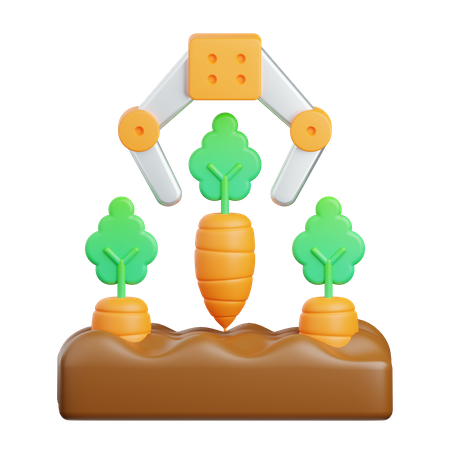 Carrot Farming  3D Icon