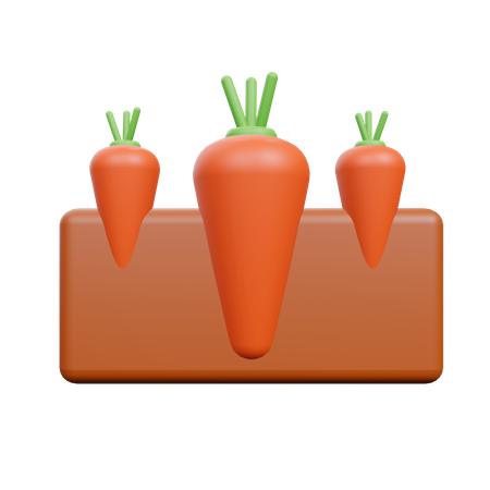 Carrot Farming  3D Icon