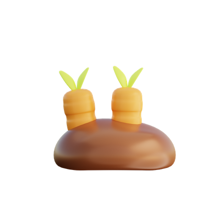 Carrot Farming  3D Icon