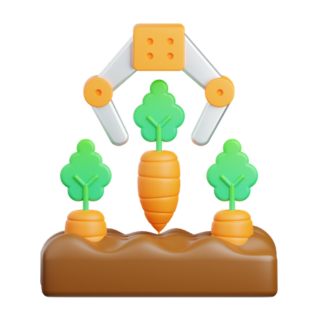 Carrot Farming  3D Icon