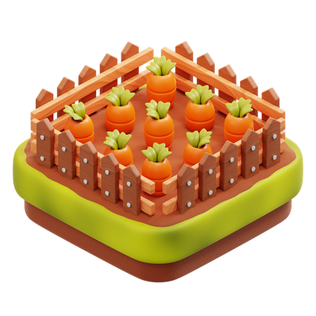 Carrot Farming  3D Icon