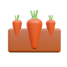 carrot farming emoji 3d