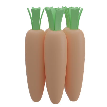 Carrot Farming 3D Illustration