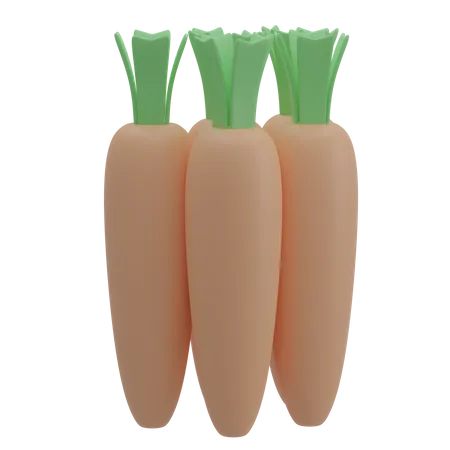 Carrot Farming 3D Illustration