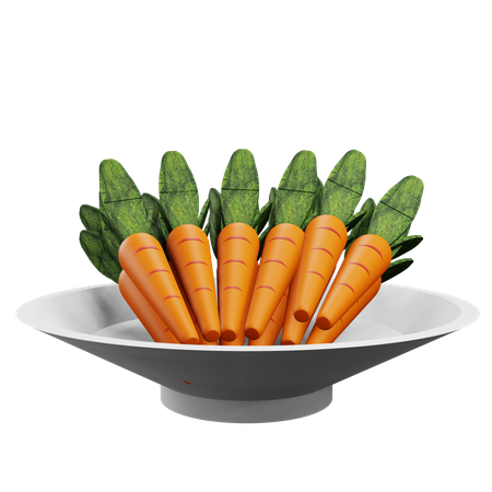 Carrot Plate  3D Icon