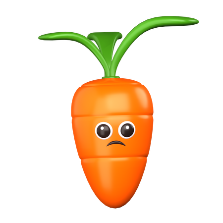 Carrot Sad  3D Icon