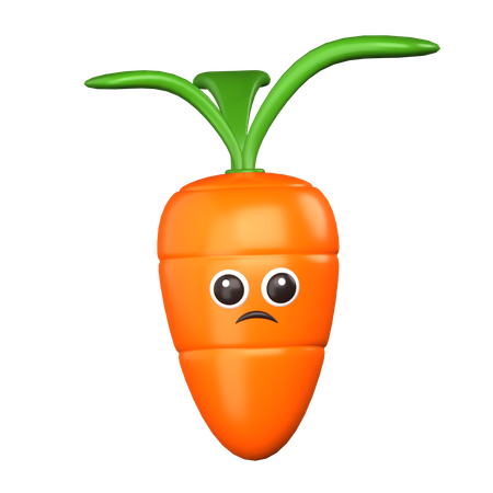 Carrot Sad  3D Icon