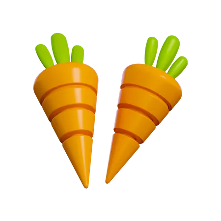 Carrots  3D Illustration