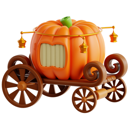 Carro de calabaza  3D Icon