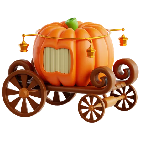 Carro de calabaza  3D Icon