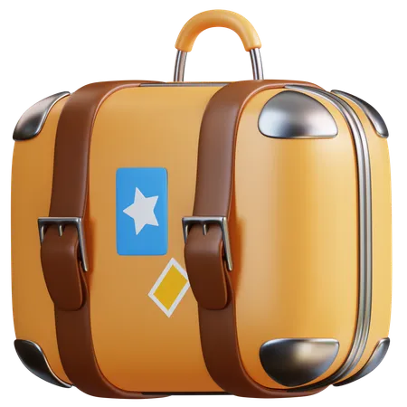 3 D Illustration Carry On Suitcase 3D Icon