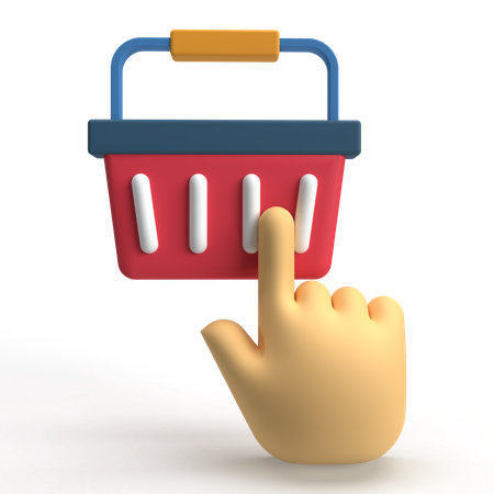 カートをクリック  3D Icon