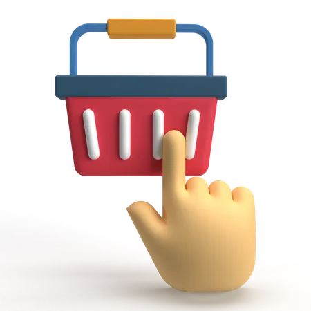 カートをクリック  3D Icon