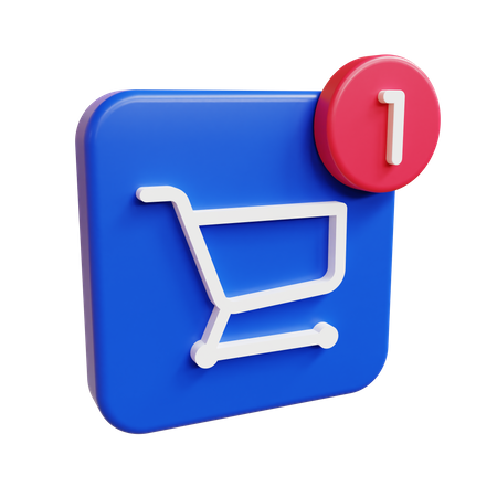 Cart Notification  3D Icon