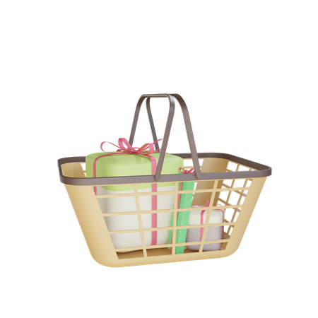 Cart With Box 3D Illustration