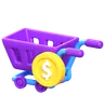 Cart With Dollar