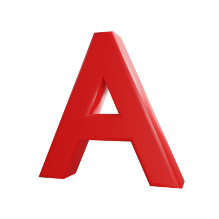 Uma letra  3D Icon