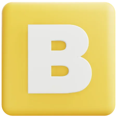 Letra B  3D Icon