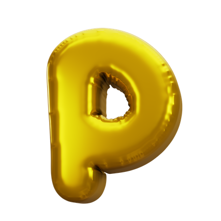 Letra de balão p  3D Icon