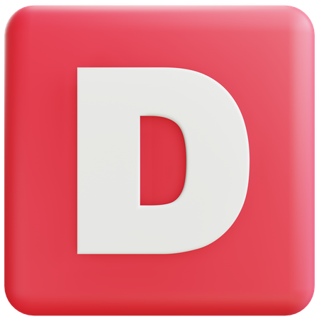 Letra d  3D Icon