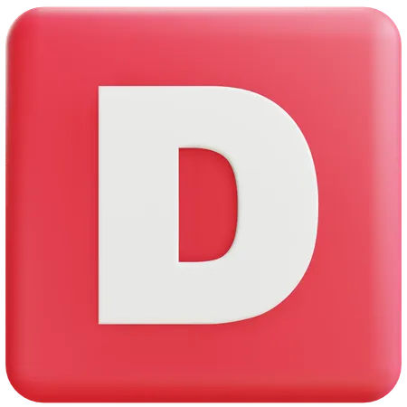 Letra d  3D Icon