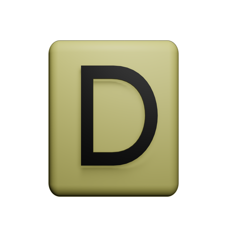 Alfabeto d  3D Icon