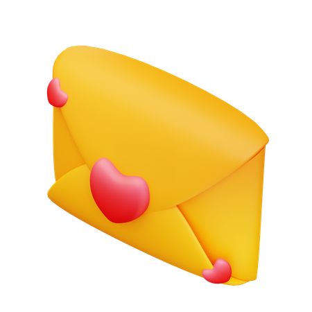 Carta de amor  3D Icon