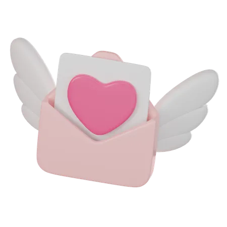 Carta de amor  3D Icon