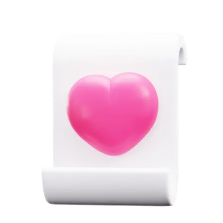 Carta de amor  3D Icon