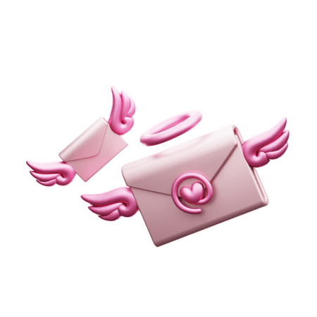 Carta de amor  3D Icon