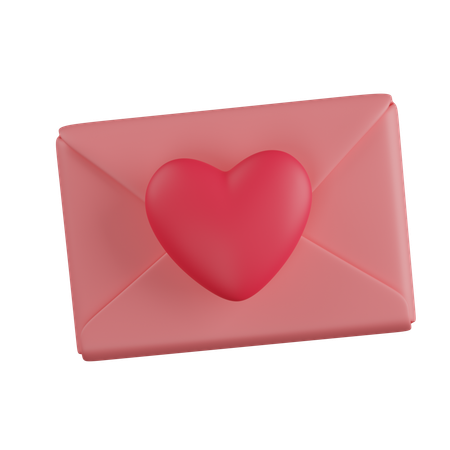 Carta de amor  3D Icon