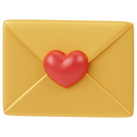 Carta de amor  3D Icon