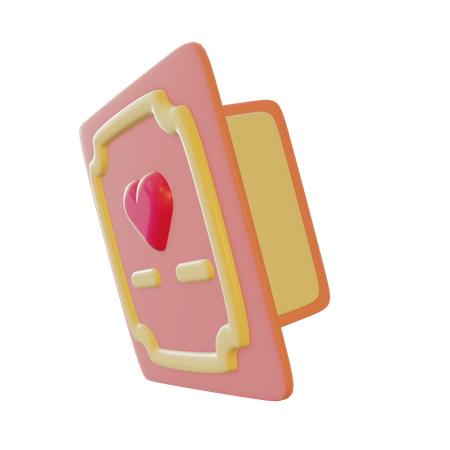 Carta de amor  3D Icon