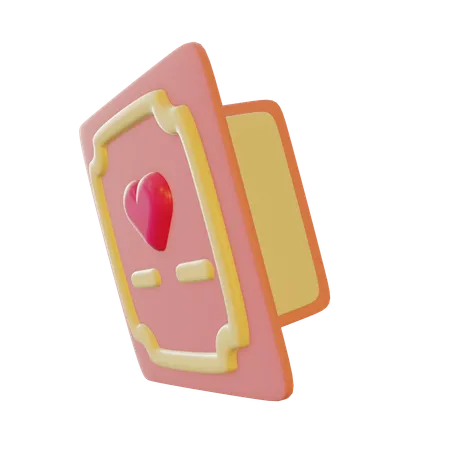 Carta de amor  3D Icon