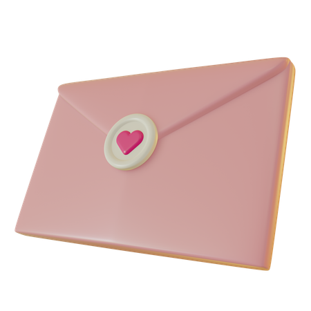 Carta de amor  3D Icon