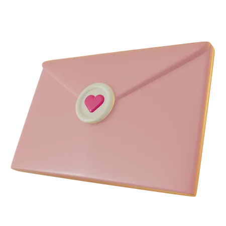 Carta de amor  3D Icon