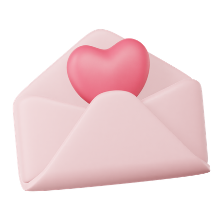 Carta de amor  3D Icon