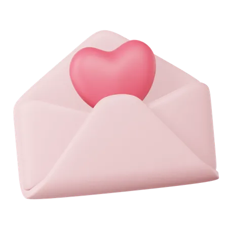 Carta de amor  3D Icon