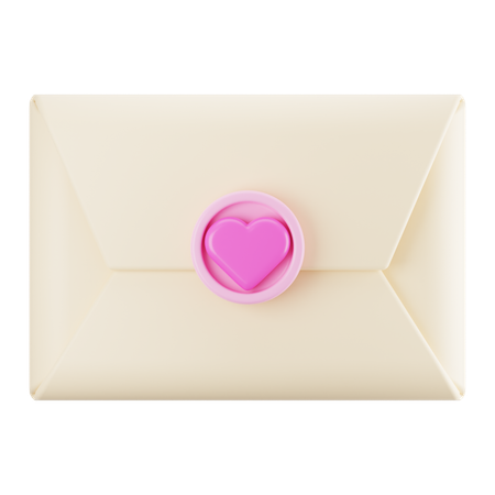 Carta de amor  3D Icon