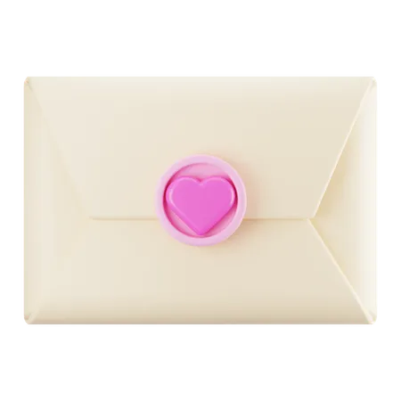 Carta de amor  3D Icon