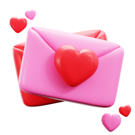 Carta de amor  3D Icon