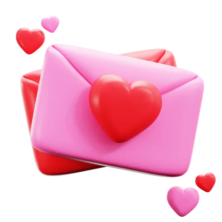 Carta de amor  3D Icon