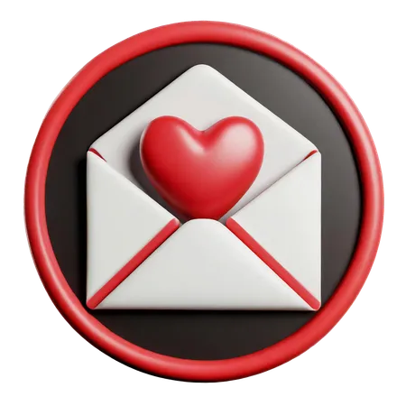 Carta de amor  3D Icon