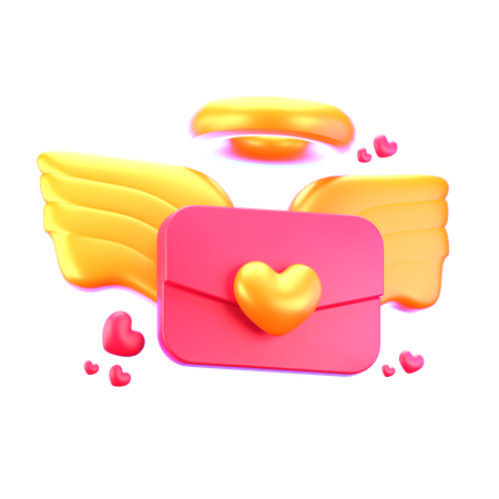 Carta de amor  3D Icon